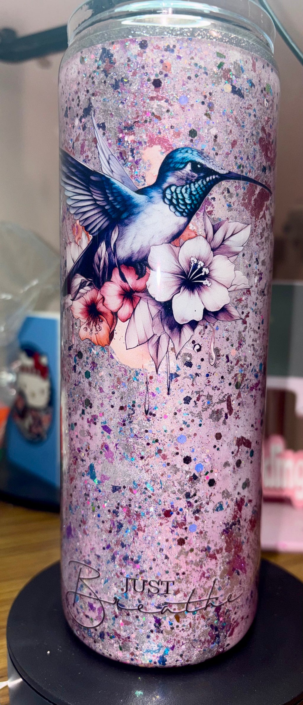 20 oz Handled Tumbler (Hummingbird)