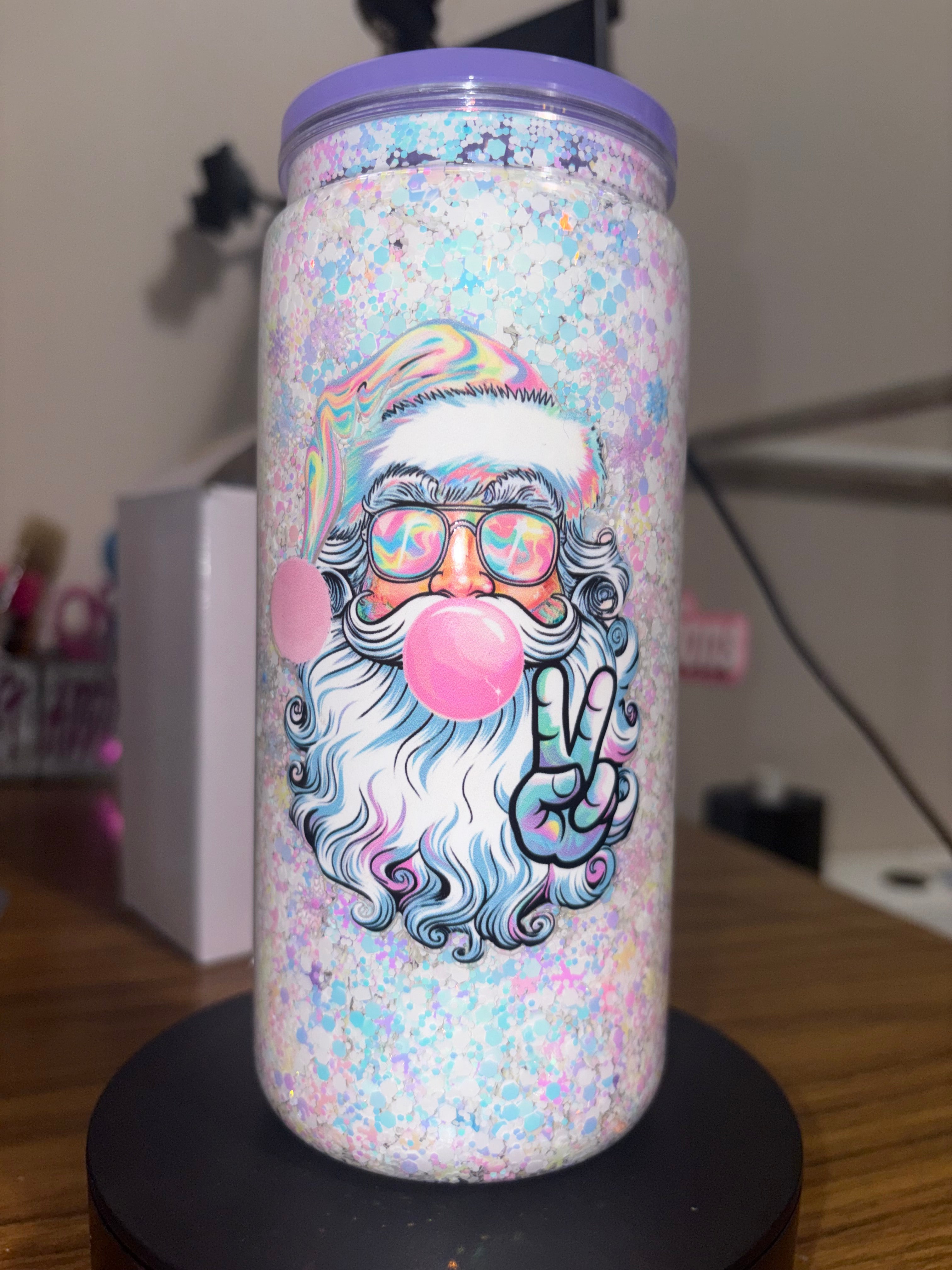 DISCOUNTED Santa 20 oz Snow Globe Tumbler