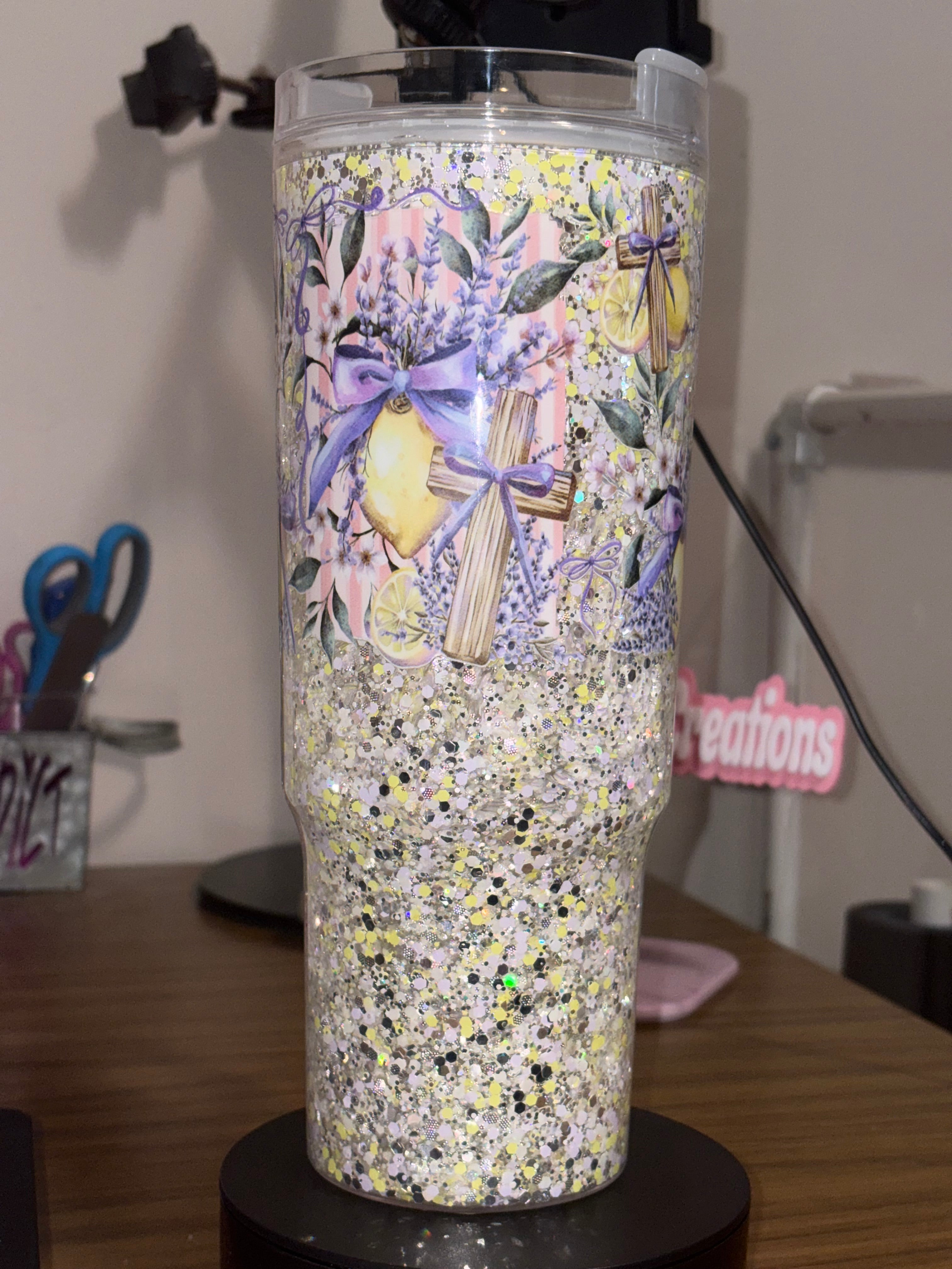 40 oz Faith Snow Globe Tumbler