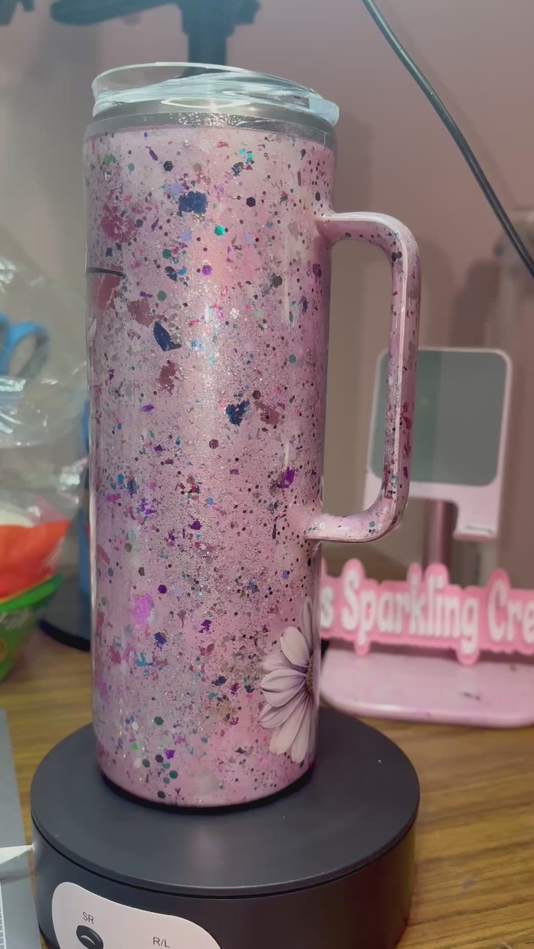 20 oz Handled Tumbler (Hummingbird)
